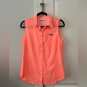 Women’s Columbia Tamiami Sleeveless Shirt, Pink/Orange NWOT